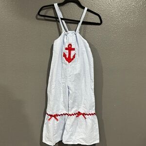 Whimsy Wear Seersucker Anchor Jumpsuit 6